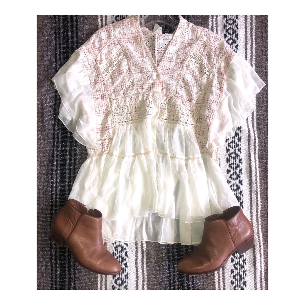Anthropologie Akemi + Kin Lindy Popover Eyelet